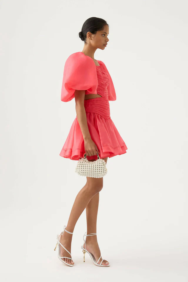 Aje Joan Puff Sleeve Mini Dress