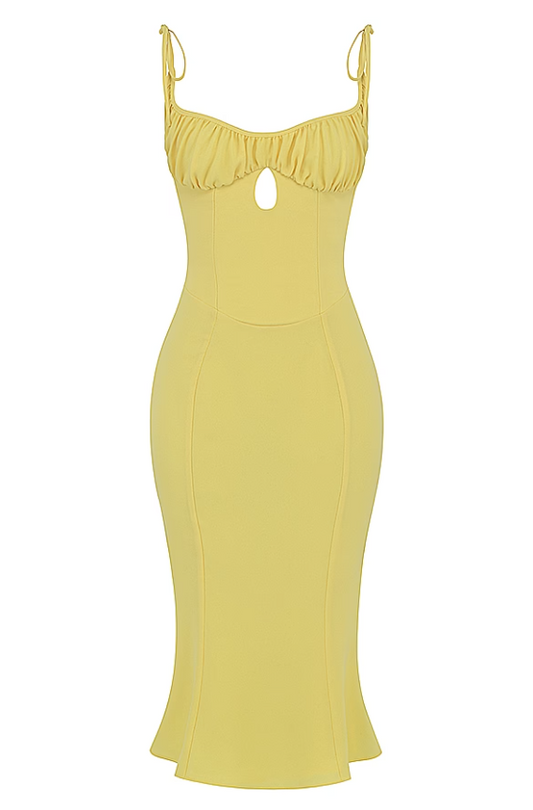 Soren Buttercup Cutout Midi Dress