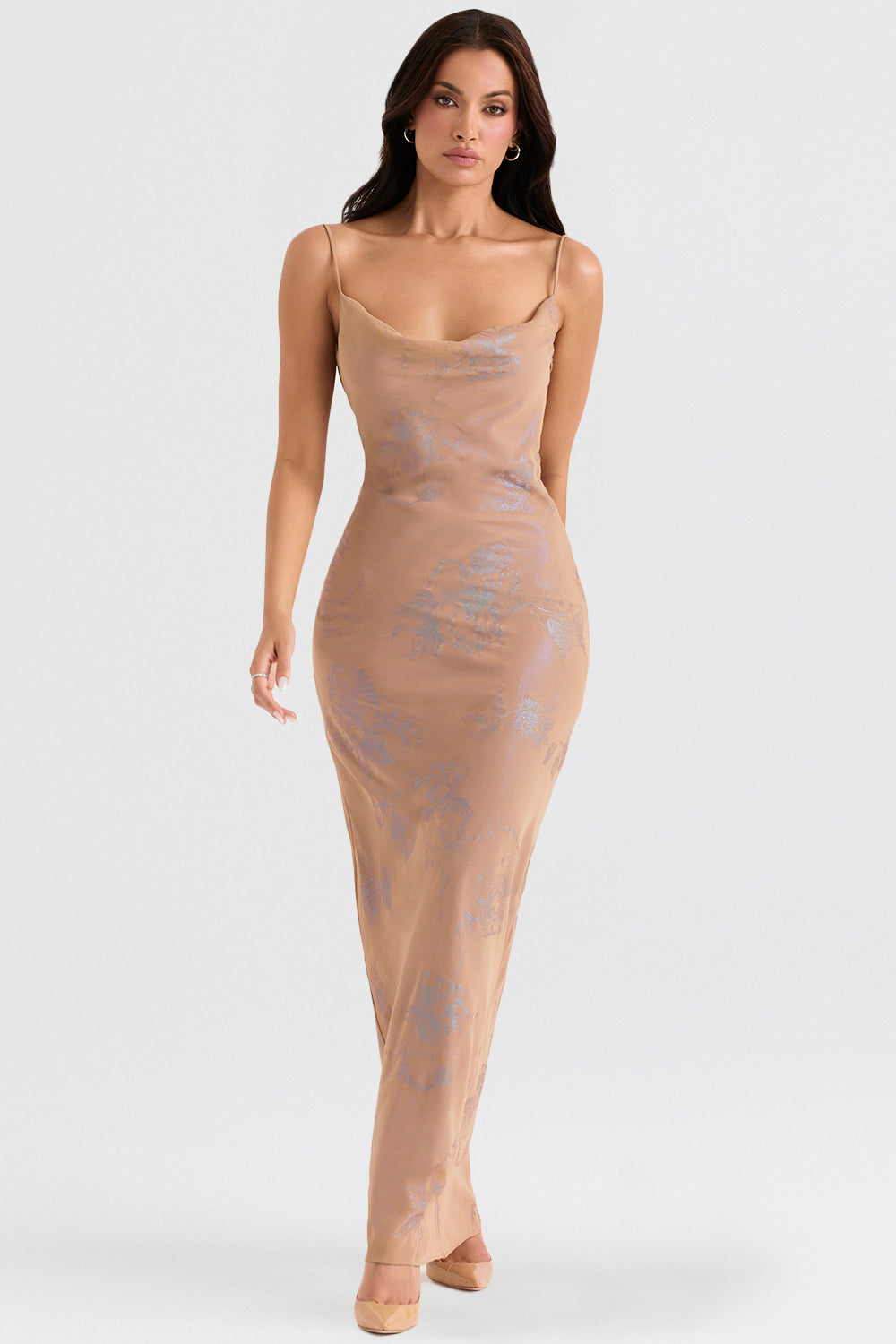 Iridescent Cafe AU Lait Maxi Dress - Momentary Wardrobe