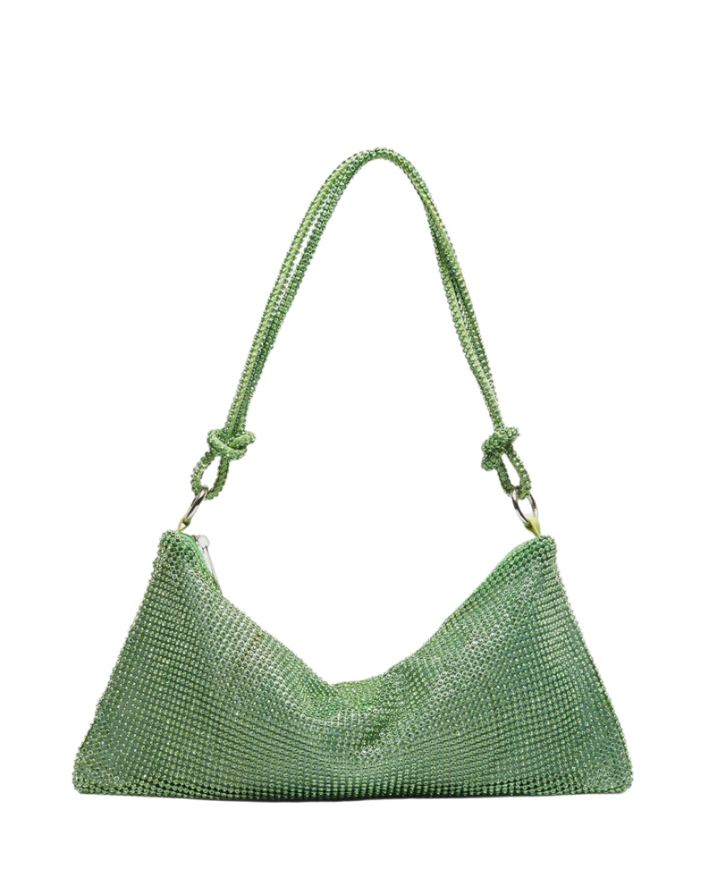 GREEN SPARKLE MESH BAG