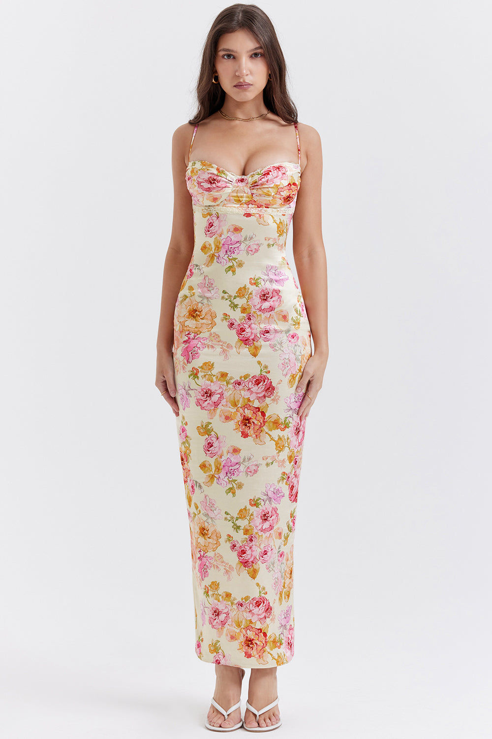 Josefina Ivory Floral Maxi Dress - Momentary Wardrobe