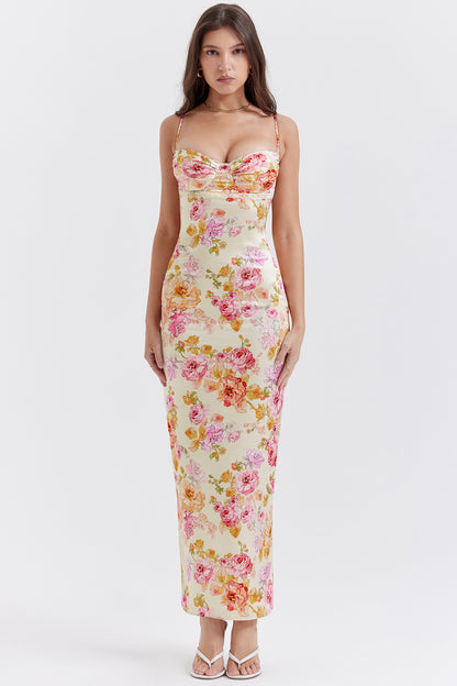 Josefina Ivory Floral Maxi Dress - Momentary Wardrobe