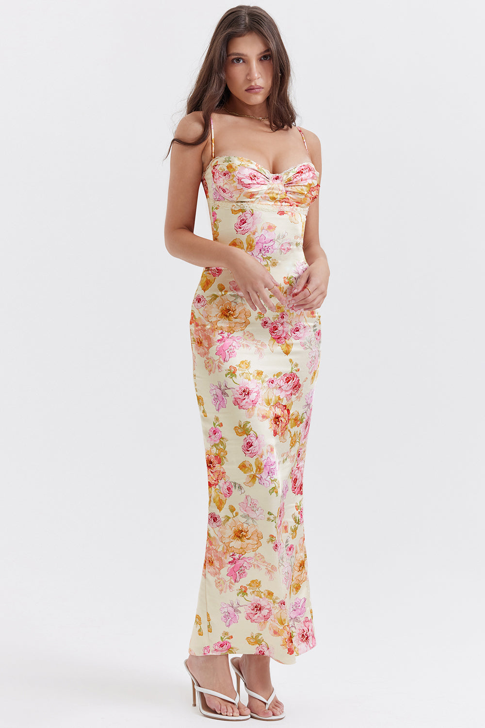 Josefina Ivory Floral Maxi Dress - Momentary Wardrobe